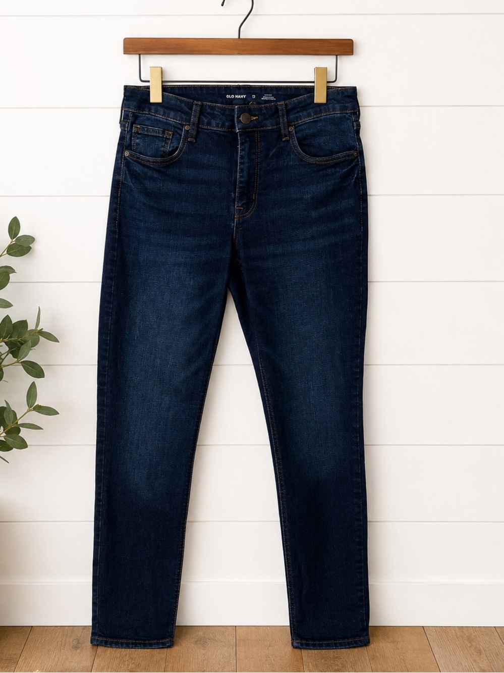 👖 Old Navy Mid Rise Rock Star Super Skinny Jeans Size 12 Dark Stretch